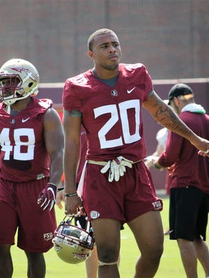 FSU LB Jaiden Woodbey during the third practice of fall camp