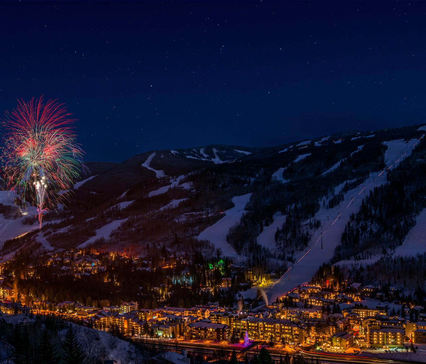 While Vail looks like one massive ski town, it is actually four adjacent base villages that sit close to one another along the long frontside of huge Vail Mountain, one of the largest single mountain ski resorts in the world. And sometimes they have 