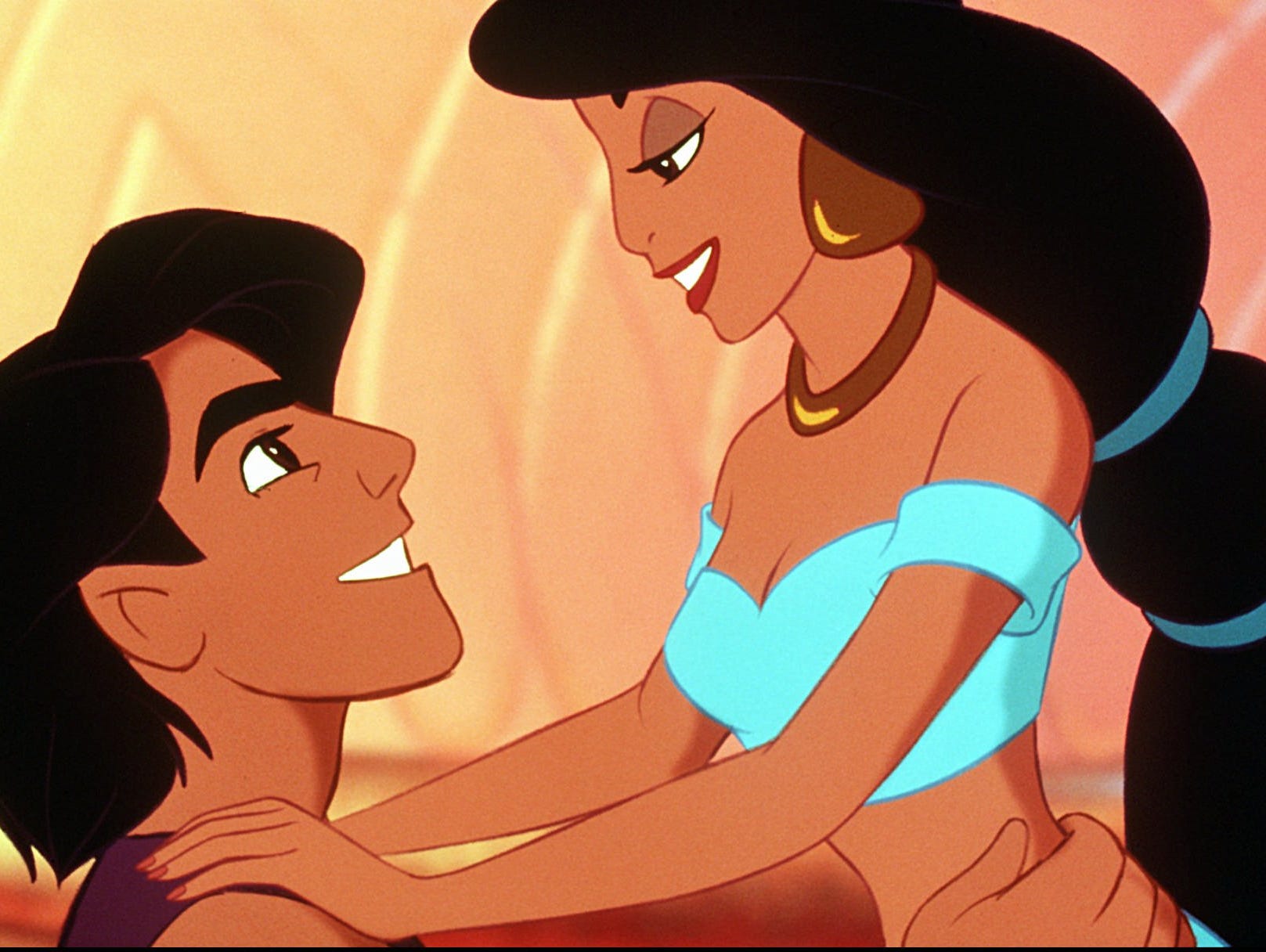 (UNDATED) Princess Jasmins and Aladdin in Walt Disney's 1992 animated classic 'Aladdin.'