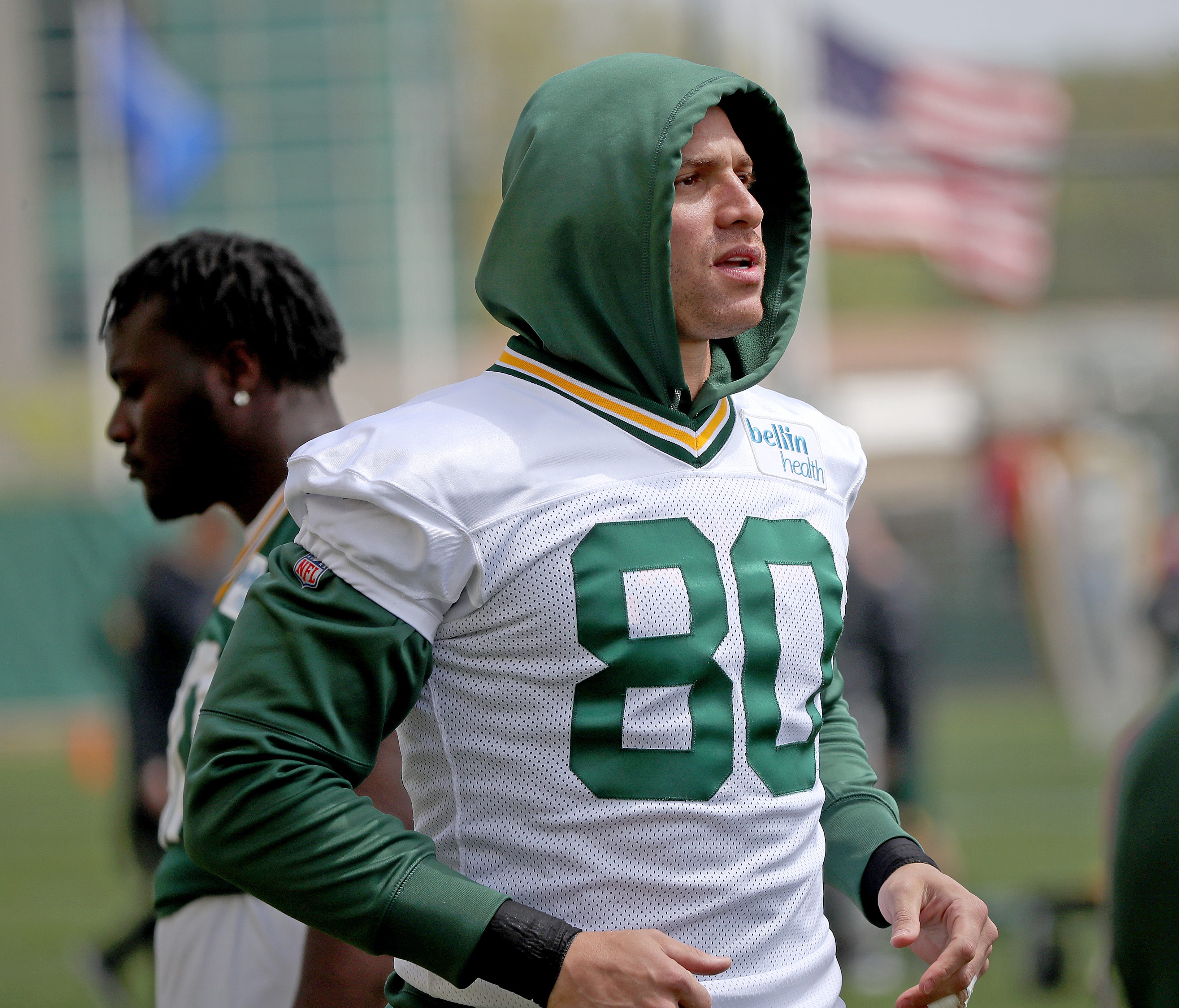 Green Bay Packers tight end Jimmy Graham (80) during Green Bay Packers Organized Team Activities at Ray Nitschke Field Tuesday, May 22, 2018 in Ashwaubenon, Wis