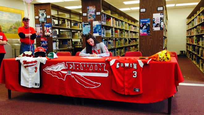 Erwin's Natalie Case has signed to play college softball for Newberry (S.C.).