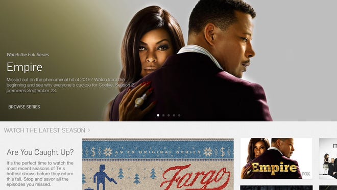 A screenshot of the Hulu streaming video service on a tablet.