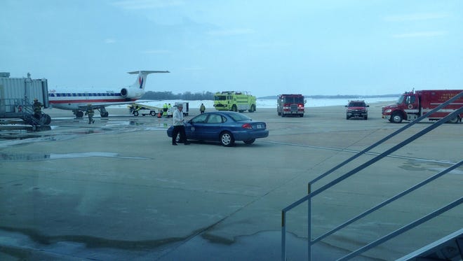 An American Airlines flight from Sioux Falls made an emergency landing in Waterloo, Iowa on Feb. 18, 2016.