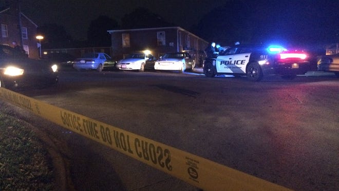 Police investigate Saturday night at Allenton Heights following a homicide.