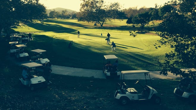 Players participate in The Bunker Golf Centers Final 9 Golf Tournament at Camarillo Springs Golf Course in 2014.