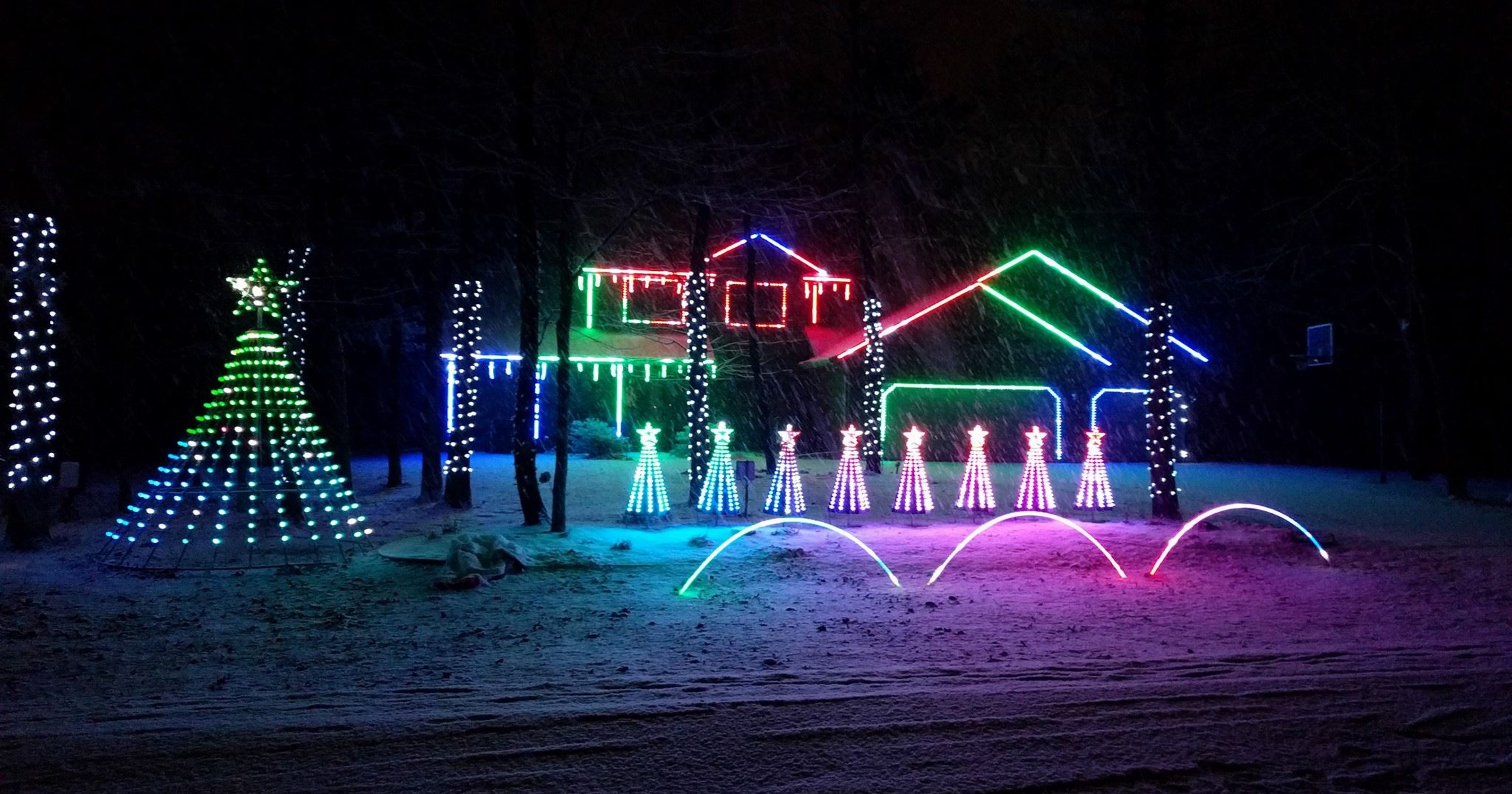 Wisconsin Rapids Christmas lights displays on map