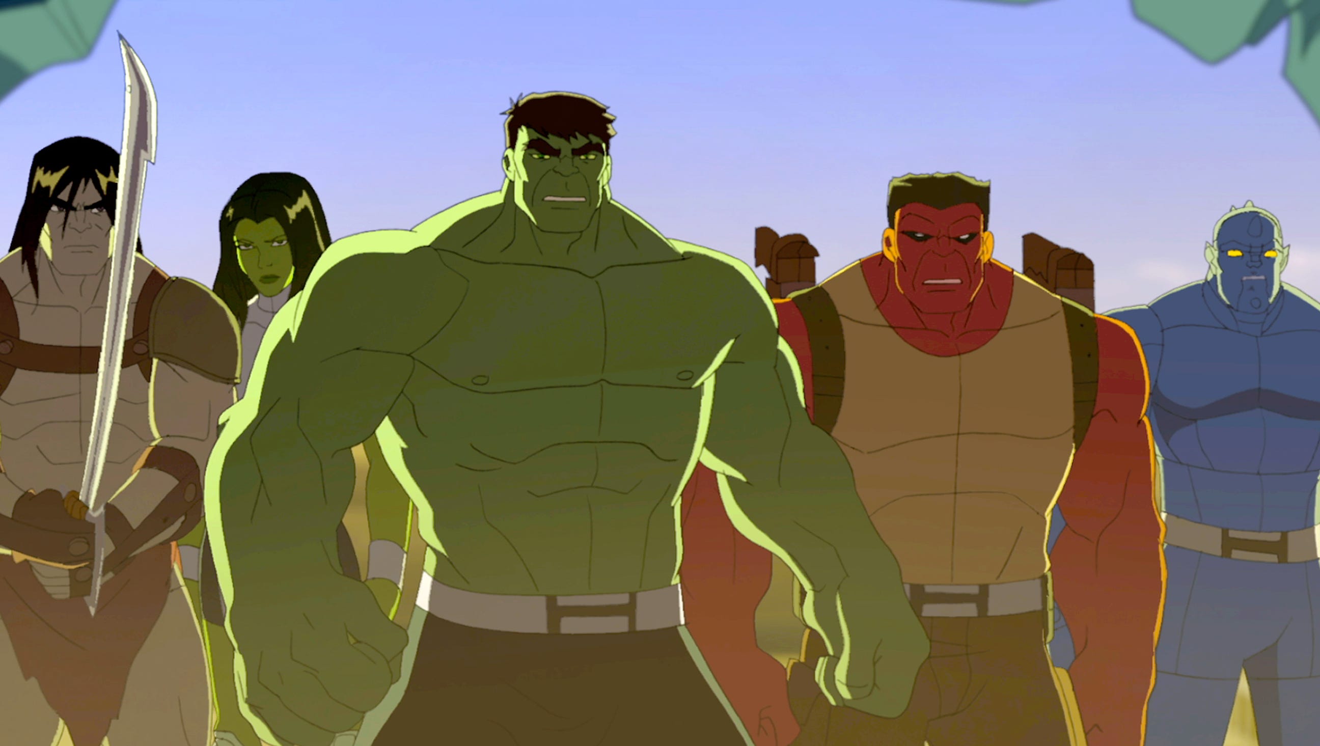 ..' features family of Hulk-sized personalities ..' features family of Hulk-sized personalities