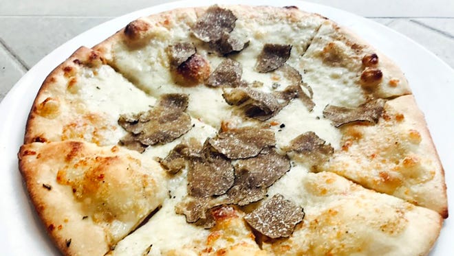 Pizzetta with taleggio cheese and truffles at Campiello on Third Street South in downtown Naples.
