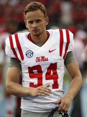 Ole Miss punter Will Gleeson is third in the SEC this season in yards per punt.