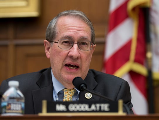 Chairman Bob Goodlatte questions witnesses during a