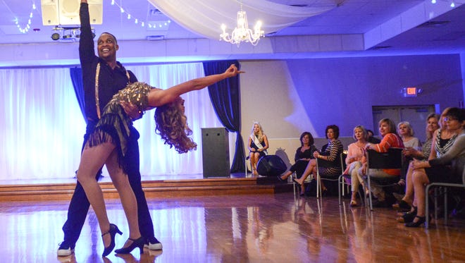 Darren Lykes and Cassidy Shepphard danced to 'Uptown Funk' during Jackson's own Dancing with the Stars event in 2016.