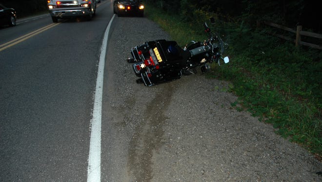 The county's accident reconstruction team is investigating an accident where an Oakland County Sheriff's deputy had to put his motorcycle down to avoid an accident Wednesday morning.
