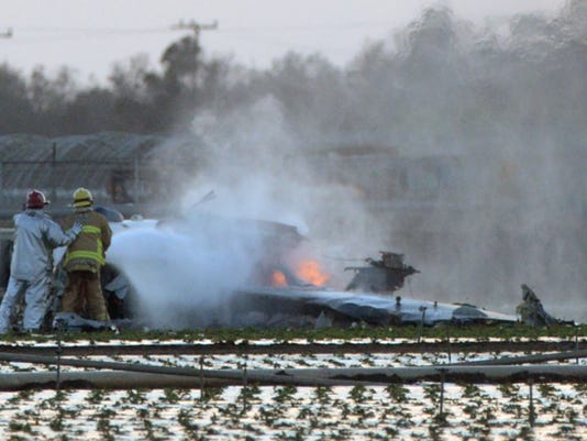 Military plane crashes near California base; 1 dead