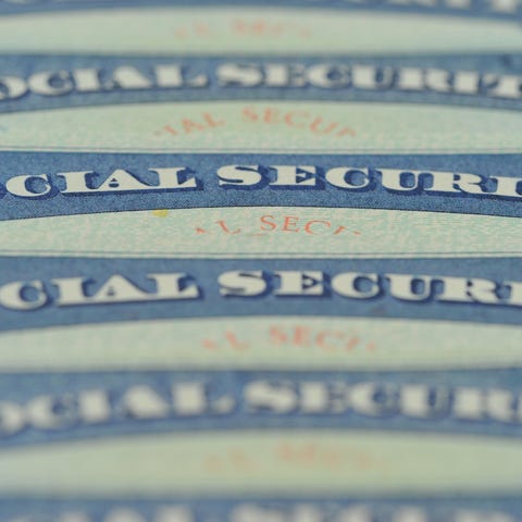 Row of Social Security cards