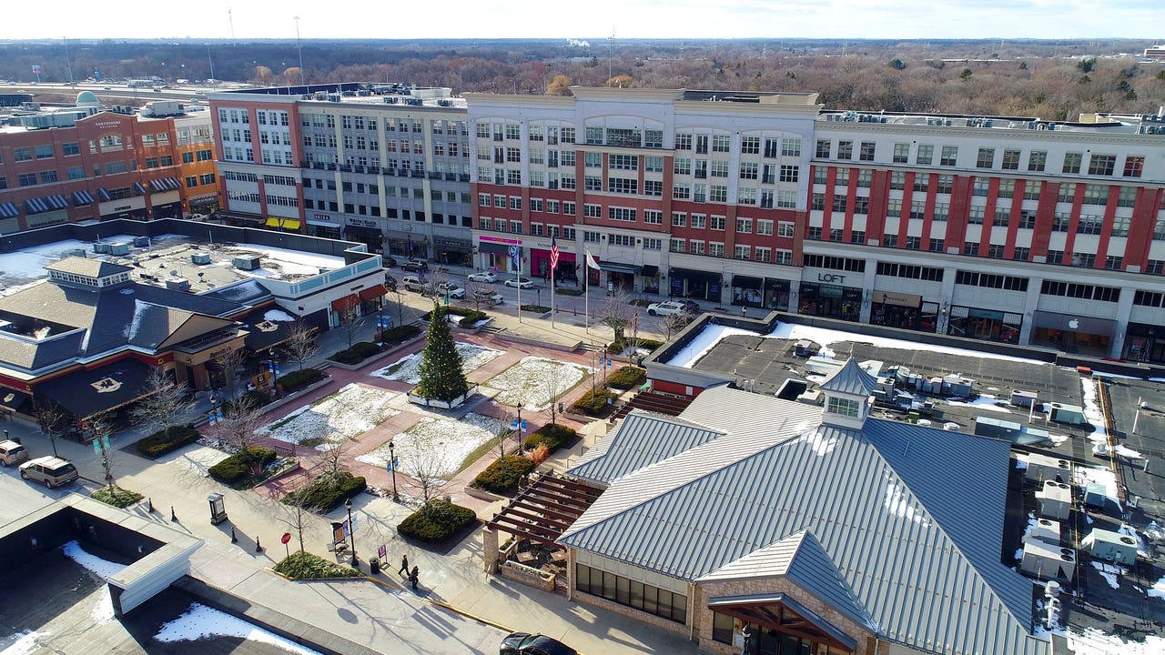 Drone view of Bayshore Town Center