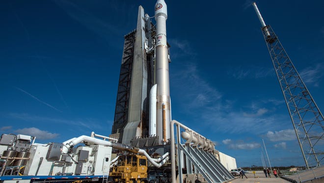 A United Launch Alliance Atlas V rocket carrying the National Reconnaissance Office's classified NROL-52 mission rolled back to its Launch Complex 41 pad Thursday morning. Launch from Cape Canaveral Air Force Station is targeted for 3:31 a.m. Saturday.
