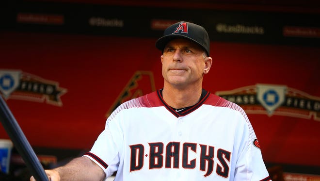 Apr 4, 2016: Arizona Diamondbacks manager Chip Hale against the Colorado Rockies during Opening Day at Chase Field.