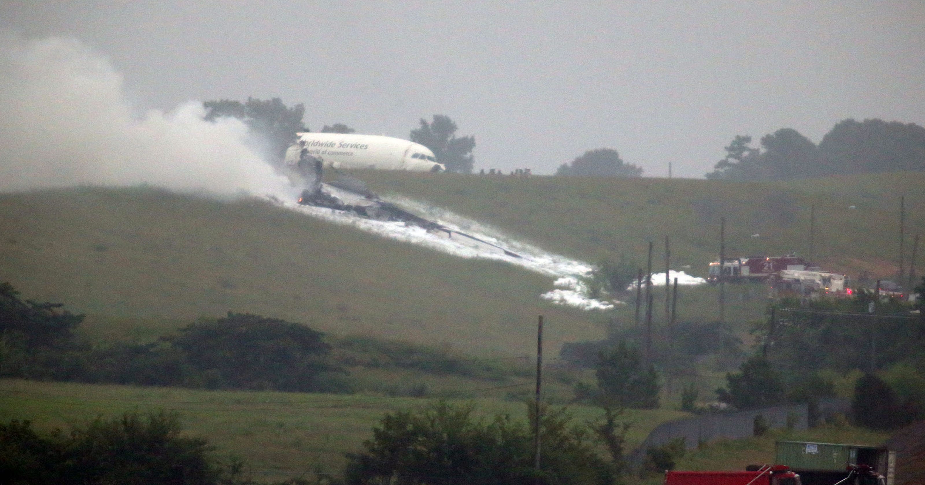 Two dead in fiery UPS plane crash in Alabama
