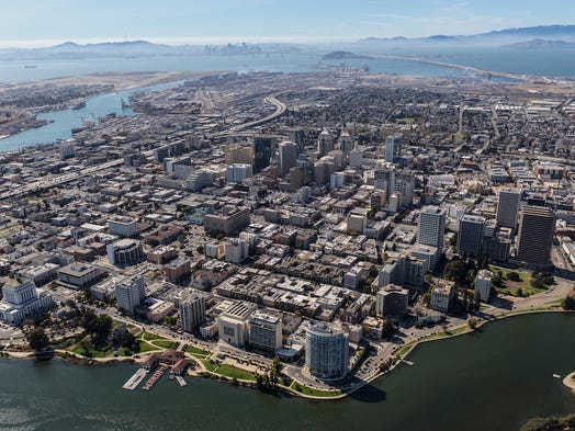 27. Oakland: Oakland's median household income of $68,060 a year is the highest of any city on this list and higher even than the median income nationwide of $57,617. However, the city's high incomes are largely offset by a high cost of living, as goods and services are about 27% more expensive in Oakland than they are nationwide, on average. Housing is particularly expensive.