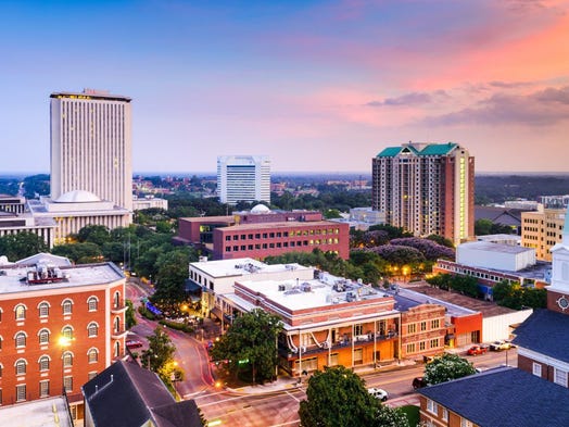 38. Tallahassee, Fla.: Tallahassee is one of six cities in the Sunshine State to rank among the least liveable in the country. As is the case with most other Florida cities on this list, Tallahassee has a relatively high poverty rate. More than one in every four city residents live below the poverty line compared to 14% of Americans nationwide. Additionally, both property and violent crimes are more than twice as common in Tallahassee than they are nationwide.