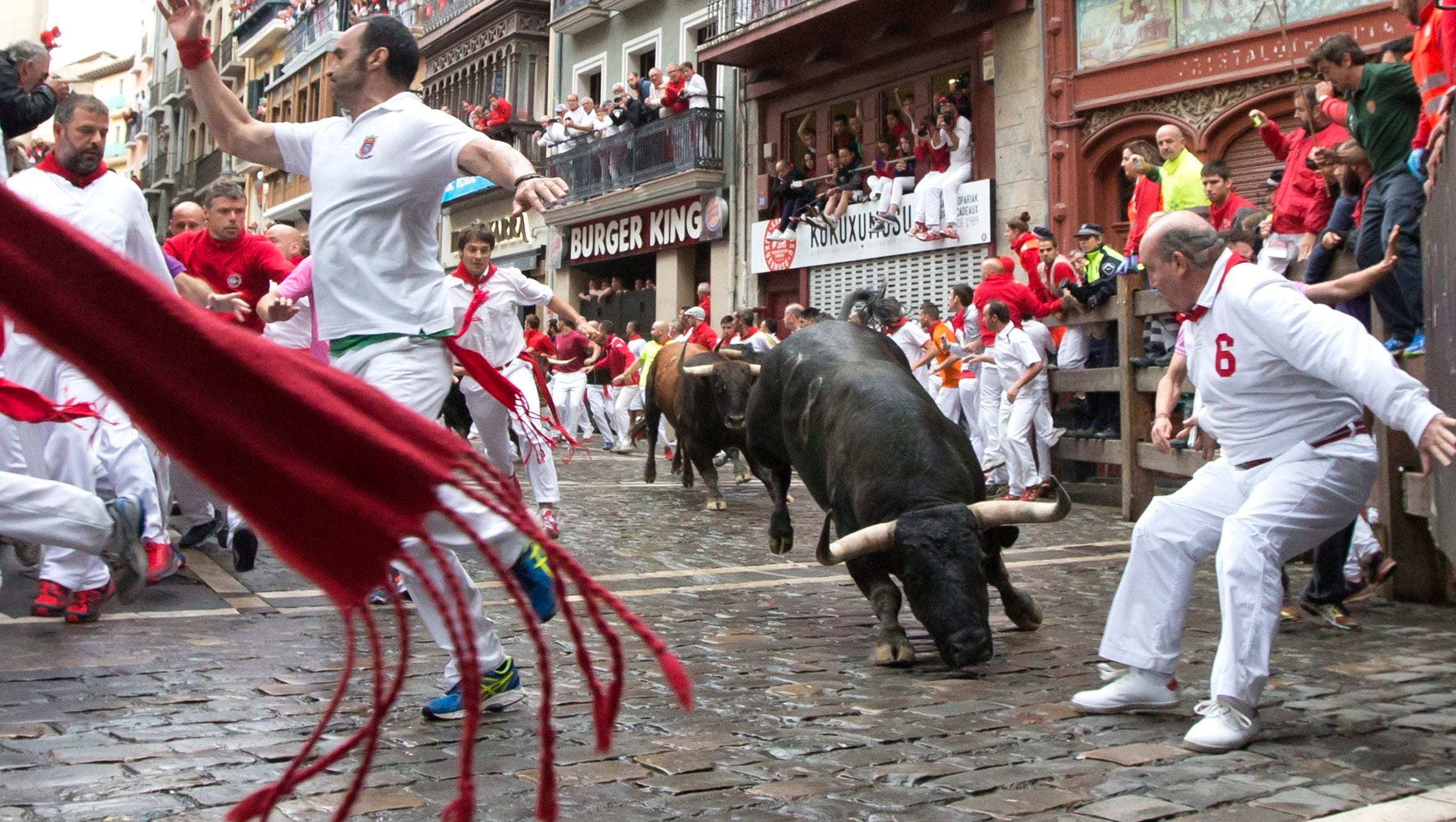 American gored in Pamplona bull run