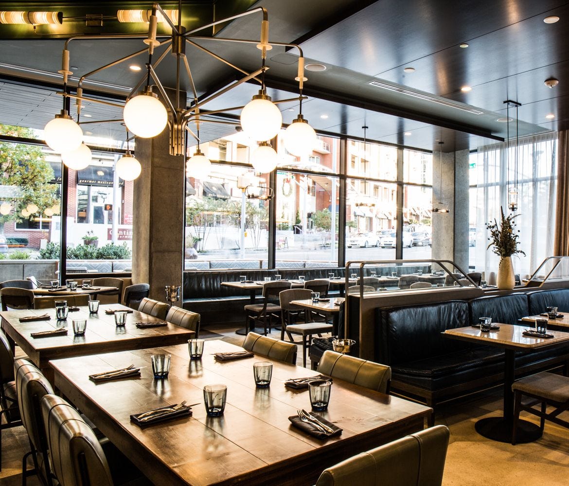 Marsh House is the newest venture from New Orleans chef John Besh, and his first in Nashville. The southern seafood restaurant, located in the new Thompson Nashville hotel in the Gulch neighborhood, is overseen by chef Nathan Duensing.