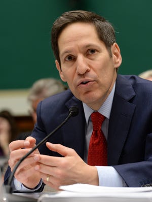 Tom Frieden, director of the Centers for Disease Control, testifies at a House Oversight and Investigations Subcommittee hearing on the CDC anthrax lab incident last month.