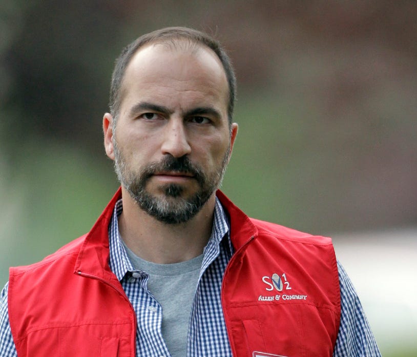 In this July 13, 2012, file photo, Dara Khosrowshahi the CEO of Expedia, Inc., attends the Allen & Company Sun Valley Conference in Sun Valley, Idaho. Two people briefed on the matter said that Khosrowshahi has been named CEO of ride-hailing giant Ub