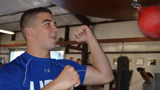 Tulare's Richard Torrez Jr. trains at Tulare Athletic Boxing Club.