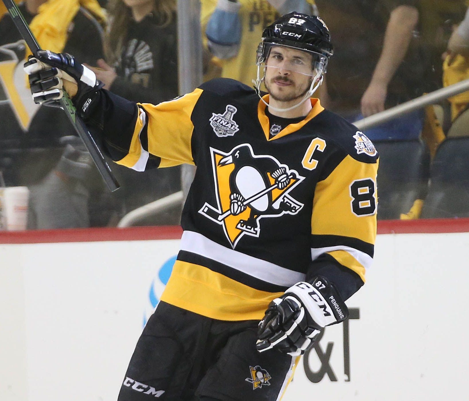 Pittsburgh Penguins center Sidney Crosby was the first start of Game 5 after notching three assists in the 6-0 win.
