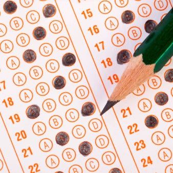 Standardized testing bubblesheet