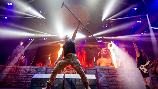 British heavy-metal group Iron Maiden performs June 26 at the Isleta Amphitheatre in Albuquerque.