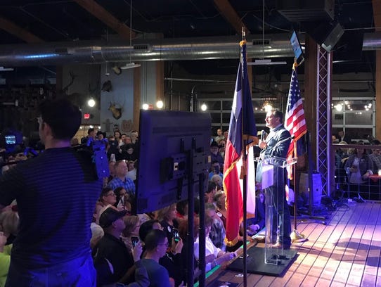 U.S. Sen. Ted Cruz speaks at his campaign railly at