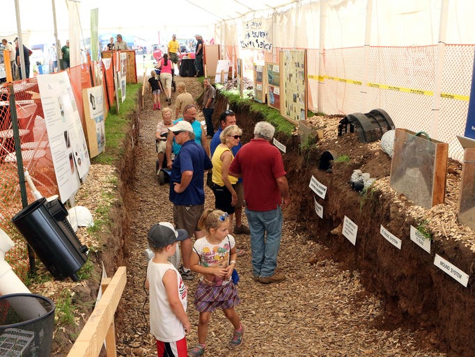 Guests at Farm Technology Days learn about private