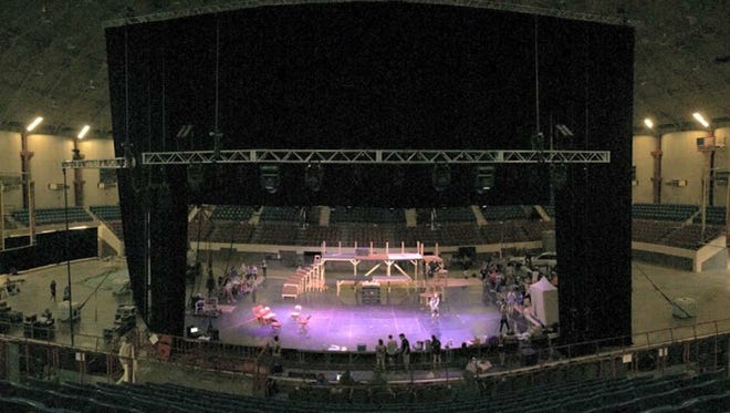 When performing at the Foster Communications Coliseum, the San Angelo Broadway Academy had to construct its own stage.