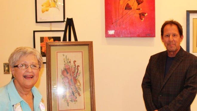 Linda Foshee and Dr. Tim Orsi have artwork on display in the gallery at the Peck House, headquarters for the Osher Lifelong Learning Institute.