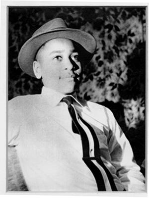 A photo of Emmett Till, who was brutally murdered in 1955 when he went to visit his family in Money, Miss., and committed the "social crime" of whistling at Carol Bryant outside of her husband's store, Bryant's Grocery and Meat Market.