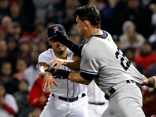 Red Sox Yankees Brawl Benches Clear After Joe Kelly Hits Tyler Austin