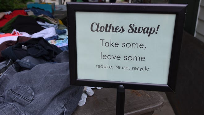 Clothing swaps are one way to reduce, reuse, recycle and save money.