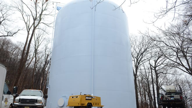 Ringwood's newly refreshed water tank on Skyline Drive as seen on Jan. 18, 2017.