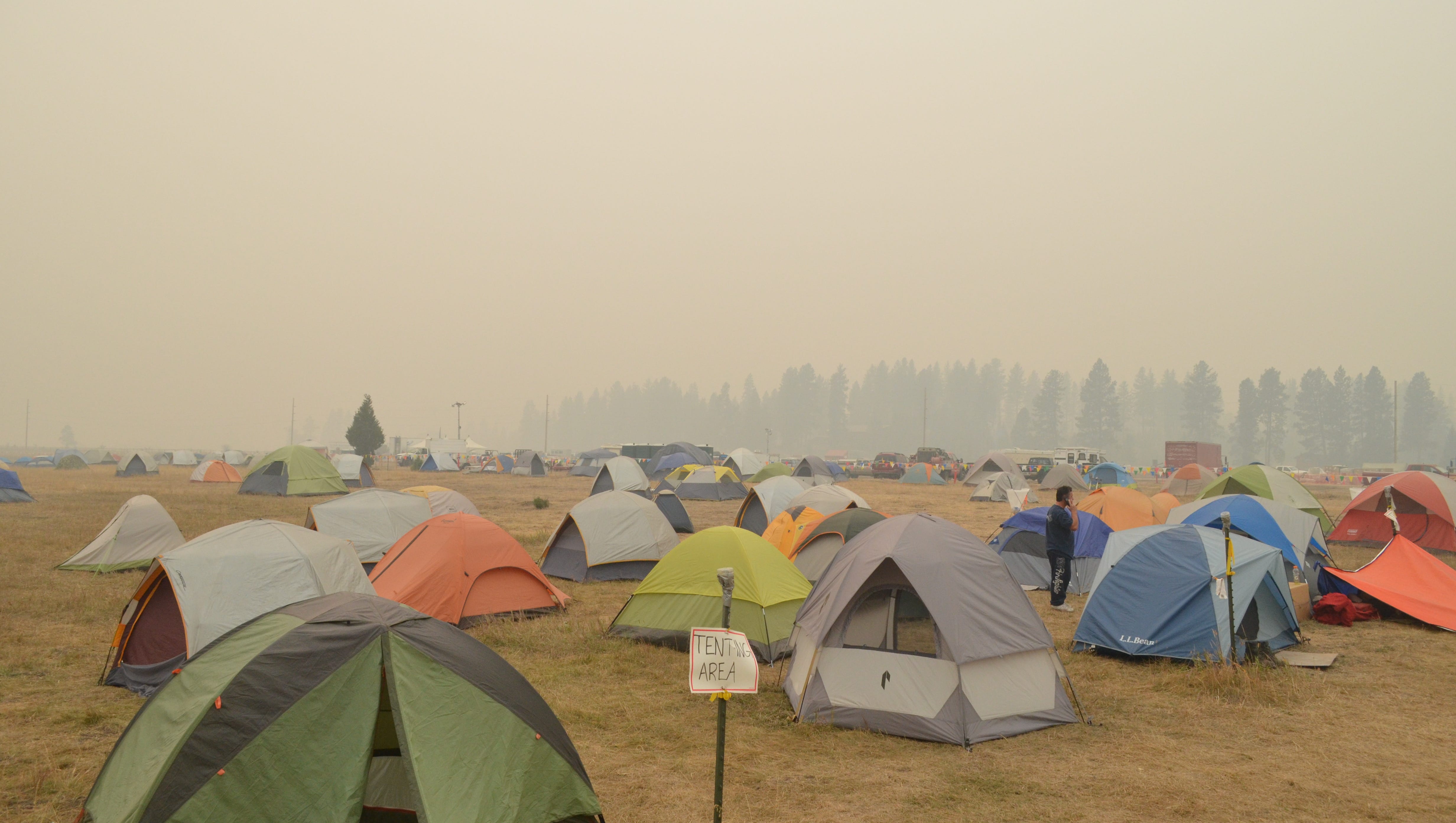 Seeley Lake smoked out under Rice Ridge Fire