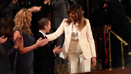 First lady Melania Trump in the House before...