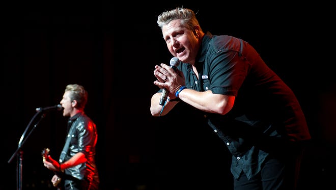 Rascal Flatts performing at Riverbend Music Center.