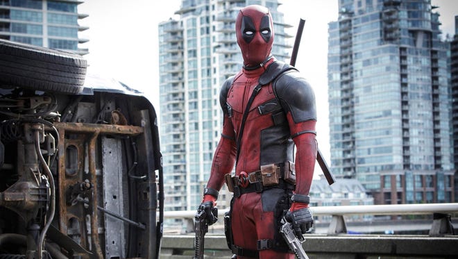 Ryan Reynolds stars as an unlikely superhero with a filthy mouth in “Deadpool.”