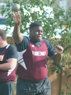 Becton's Greg Anderson took home first place in the Group D shot put competition at the Bergen County track and field meet.