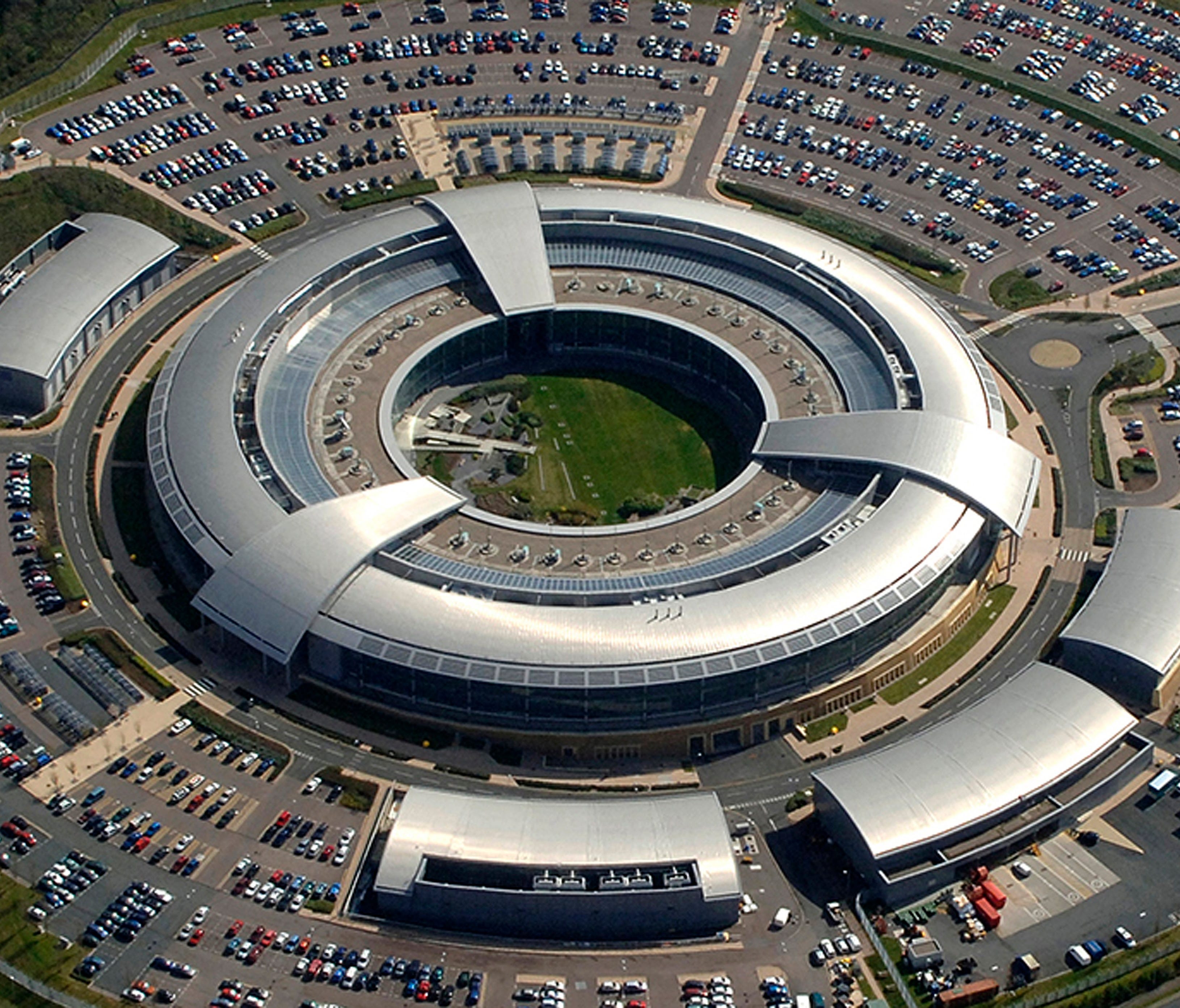 A handout photo made available by British Government Communications Headquarters on March 17, 2017 shows the British Government's Communications Headquarters (GCHQ) in Cheltenham, Gloucestershire, Britain.