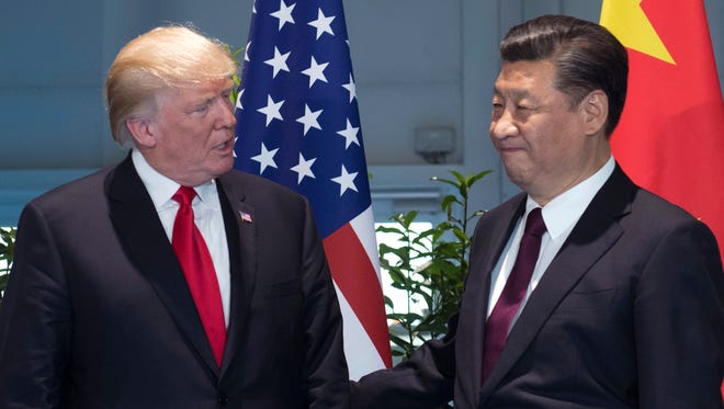 President Trump and China President Xi Jinping in Hamburg on July 8, 2017.