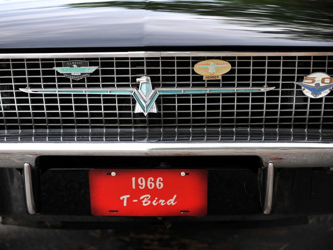 This is a front view of John Viviano's 1966 Thunderbird.