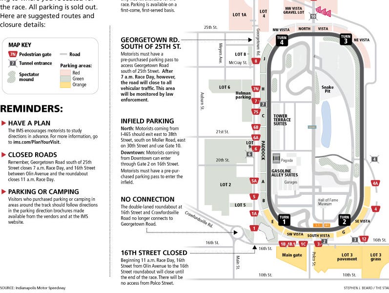 Interactive Indy 500 Seating Chart