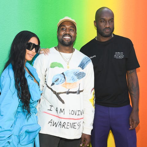 Breakout designer Virgil Abloh, right, poses with 